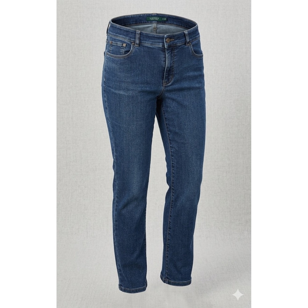 Lauren Ralph Lauren Women's Black Denim Straight Leg Jeans Pants. Size 10